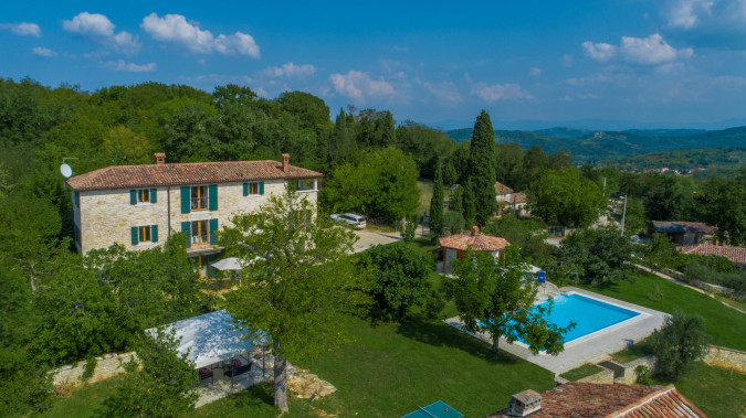 Villa Moncitta Luxury stone villa with large garden, private pool and panoramic views  Karojba