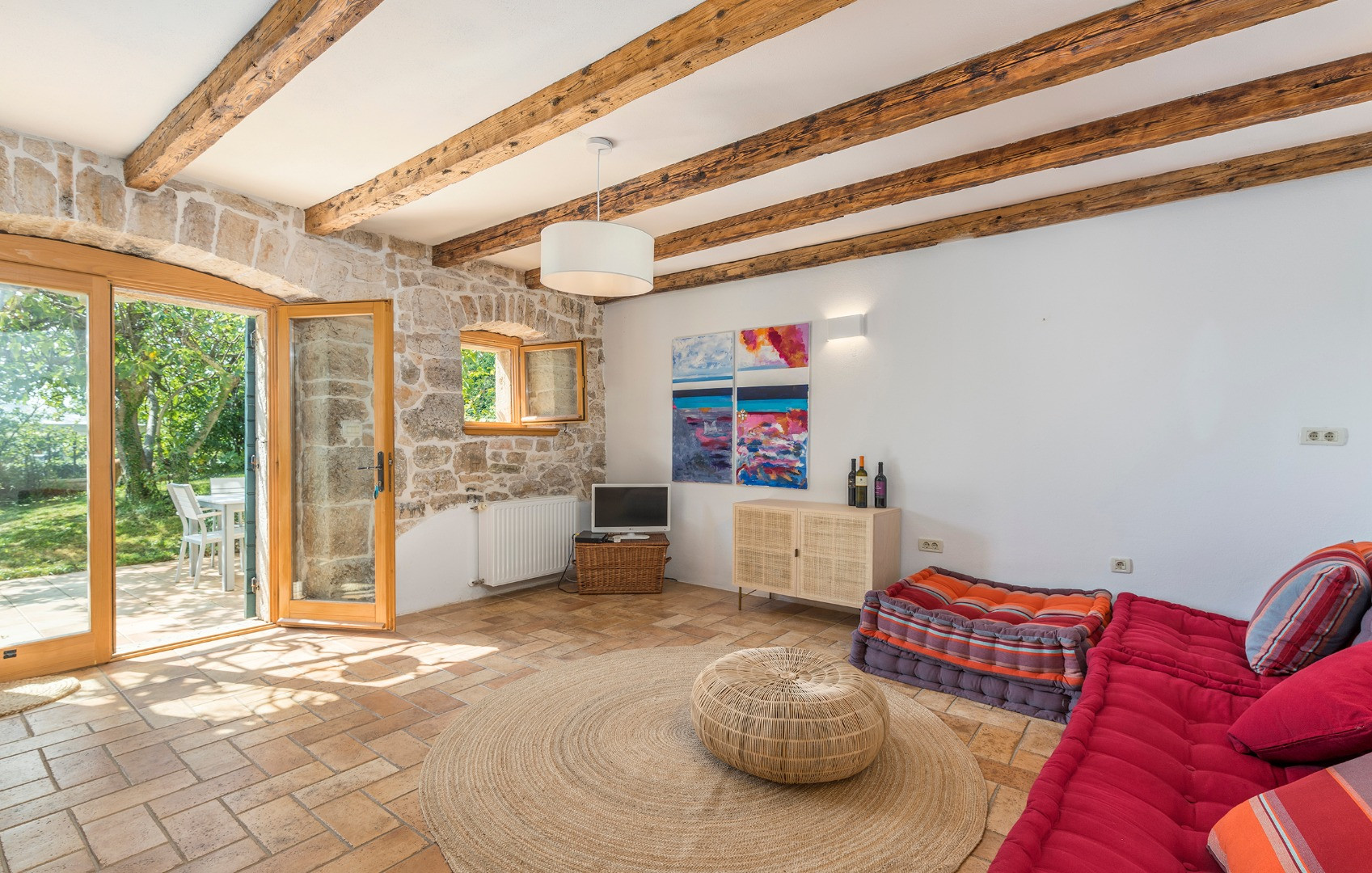 Luxus Villa aus Stein - mit großen Grundstück, privatem Pool und Panoramablick., Villa Moncitta - Luxusvilla aus Stein auf einem großen Grundstück mit privatem Pool Karojba